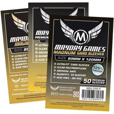Mayday: Standard Soft Sleeves - Large Card Sleeves 80x120mm, Clear 100ct.-LVLUP GAMES