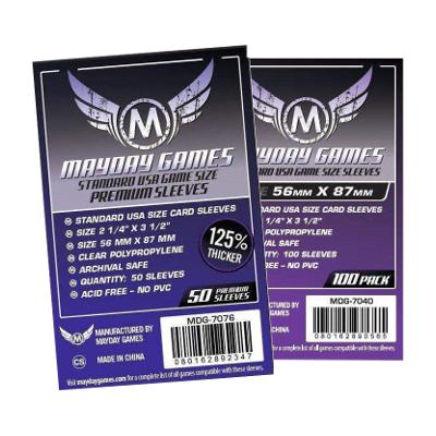 Mayday: Soft Sleeves - Premium USA 56x87mm, Clear 50ct.-LVLUP GAMES