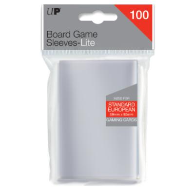 Ultra Pro Lite: Standard European 59mm x 92mm Sleeves, 100ct Clear-LVLUP GAMES