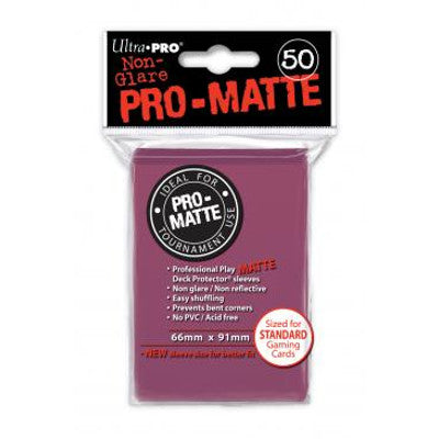 Ultra Pro: Pro-Matte Standard Card 66mm x 91mm Sleeves, 50ct Blackberry-LVLUP GAMES
