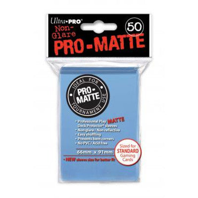 Ultra Pro: Pro-Matte Standard Card 66mm x 91mm Sleeves, 50ct Light Blue-LVLUP GAMES