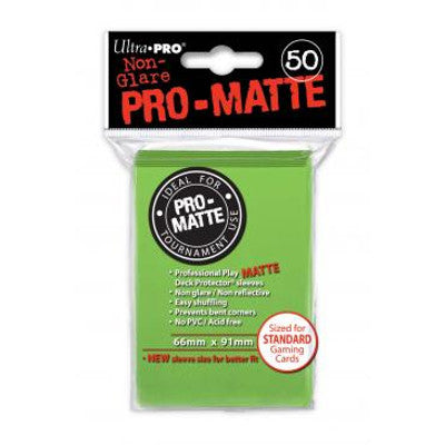 Ultra Pro: Pro-Matte Standard Card 66mm x 91mm Sleeves, 50ct Lime Green-LVLUP GAMES