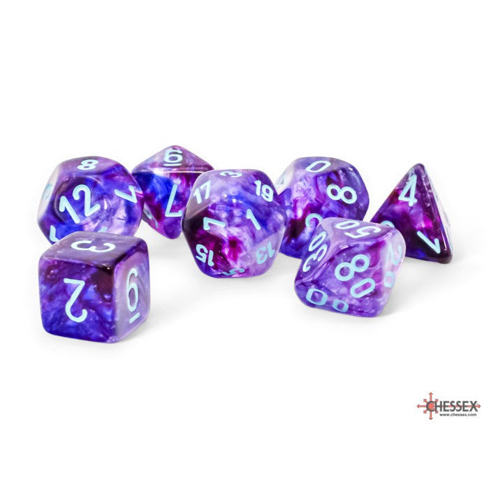 Chessex Mega-hedral 7-Die Set: Nebula - Nocturnal/Turquoise