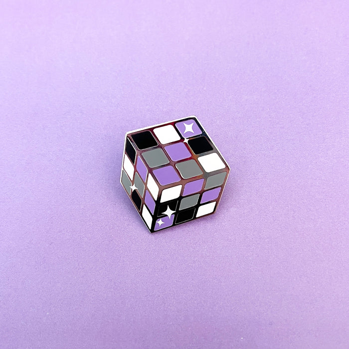 Geek Studio: Asexual Pride Rubics Cube Enamel Pin