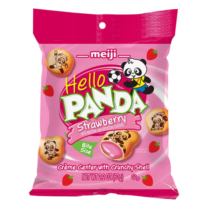 Meiji Hello Panda Strawberry Cookies (62g bag)