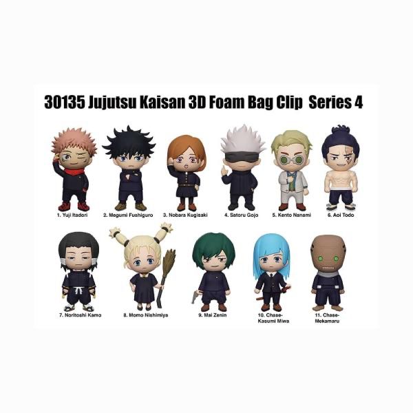 Jujutsu Kaisen: 3D Foam Bag Clip Blind Pack - Series 4