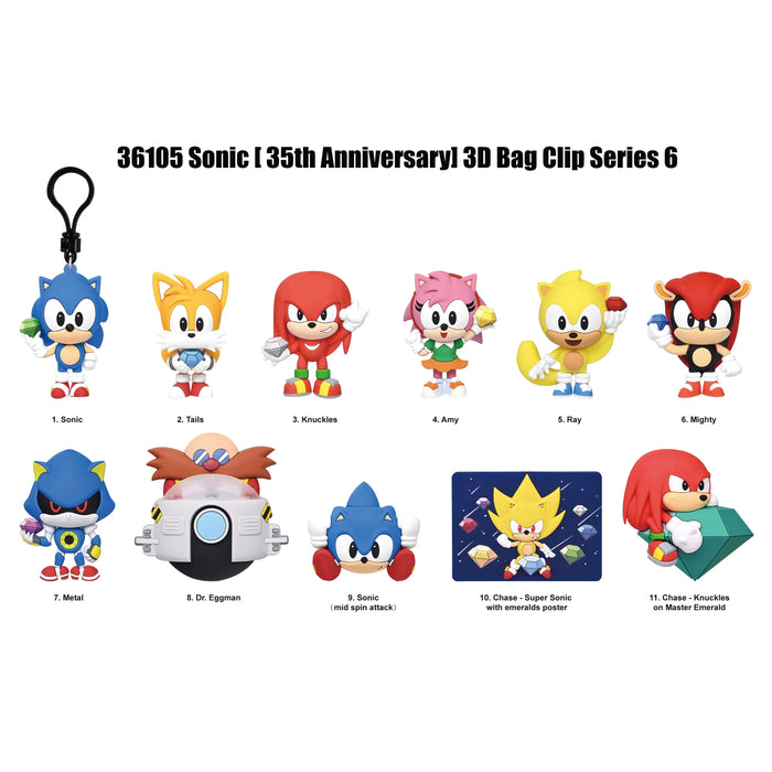 Sonic 3D Foam Bag Clip Blind Pack - Series 6