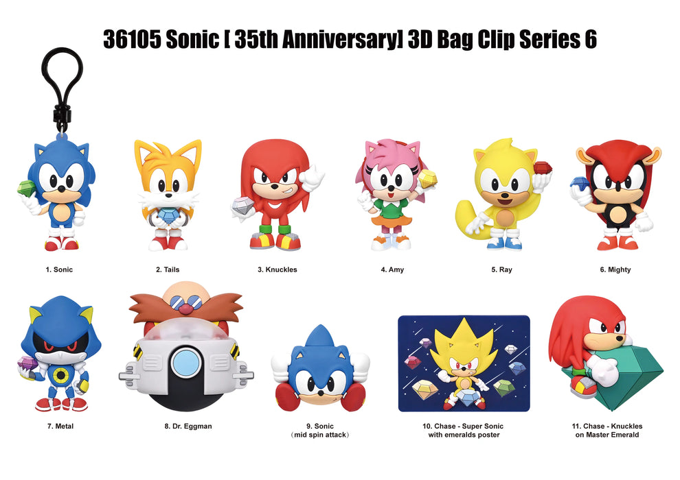 Sonic 3D Foam Bag Clip Blind Pack - Series 6