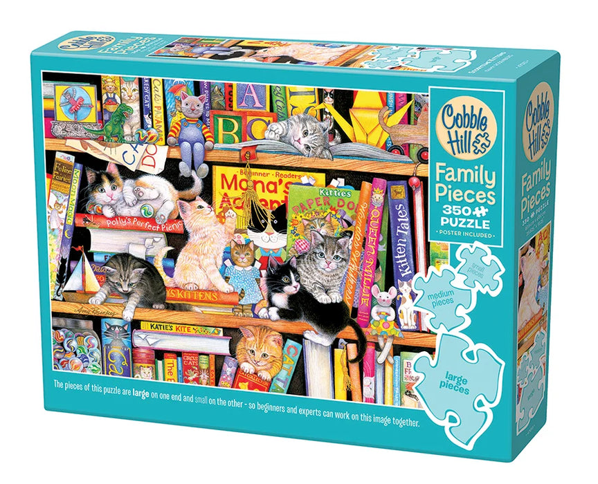 Cobble Hill: Family Pieces 350 Puzzle -  Storytime Kittens
