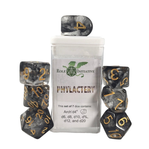 Classes & Creatures Set of 7 Dice with Arch'D4: Diffusion - Diffusion Phylactery