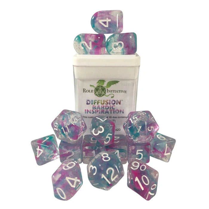 Classes & Creatures Set of 15 Dice with Arch'D4: Diffusion - Bardic Inspiration