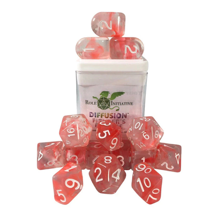 Classes & Creatures Set of 15 Dice with Arch'D4: Diffusion - Fighters Resolve