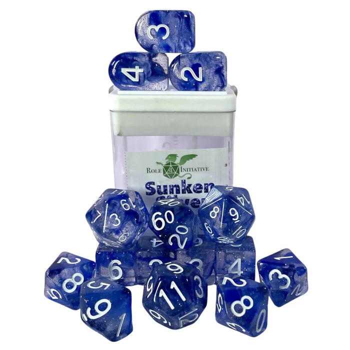 Role 4 Initiative: Set of 15 Dice - Sunken Silver