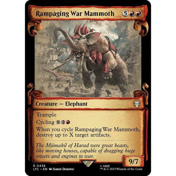 MTG R 436 Rampaging War Mammoth (Showcase Scrolls) - Commander: The Lord of the Rings: Tales of Middle-earth (LTC)
