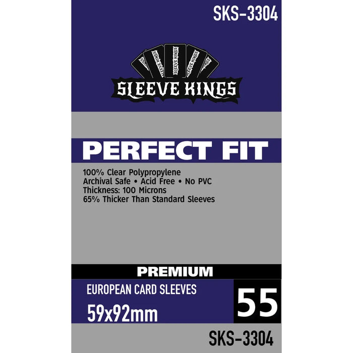 Sleeve Kings Premium: Perfect Fit - European 59mm x 92mm, 55ct