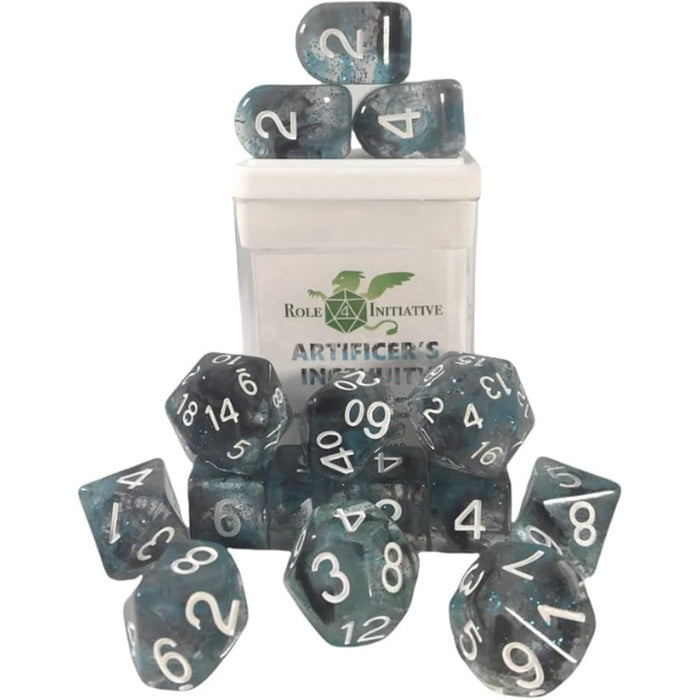 Classes & Creatures Set of 15 Dice with Arch'D4: Diffusion - Artificer's Ingenuity