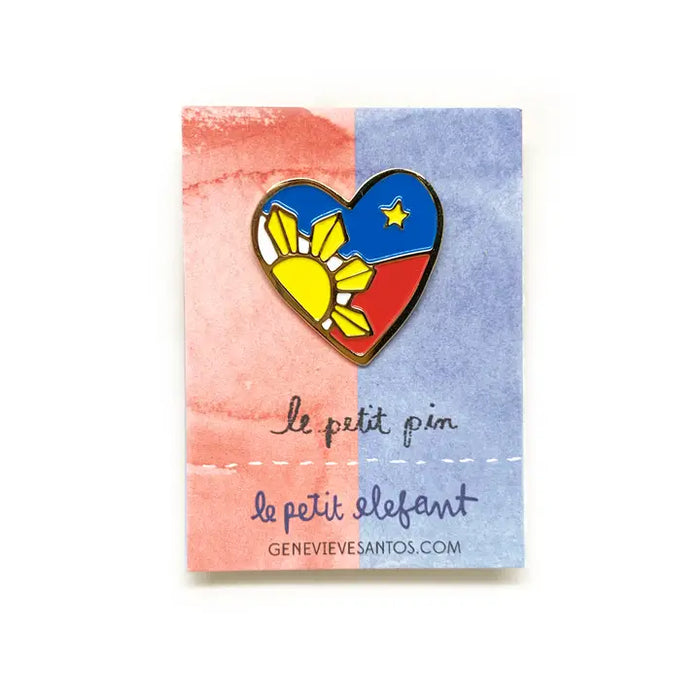 Le Petit Elefant: Filipino Heart Enamel Pin