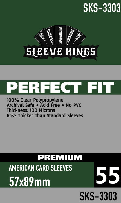 Sleeve Kings Premium: Perfect Fit - American 57mm x 89mm, 55ct
