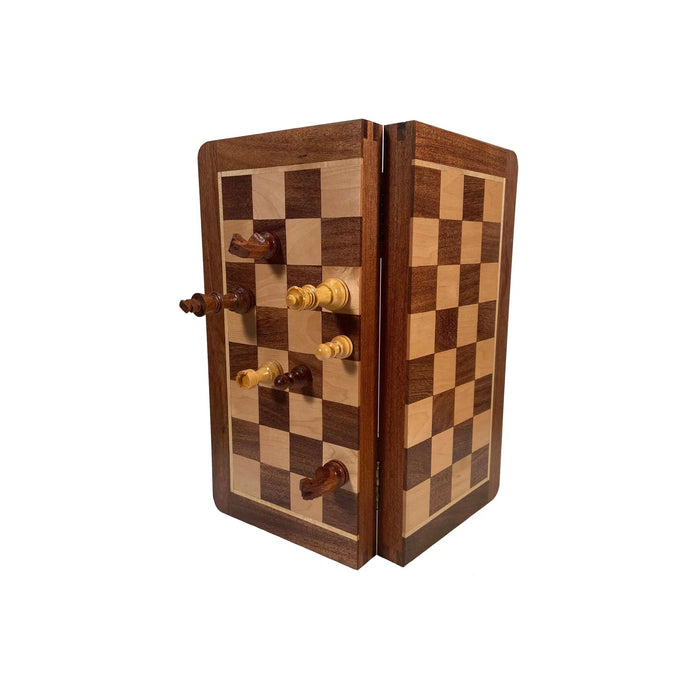 WE Games: 12" Travel Magnetic Wood Folding Chess Set
