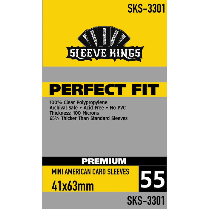 Sleeve Kings Premium: Perfect Fit - Mini American 41mmx 63mm, 55ct