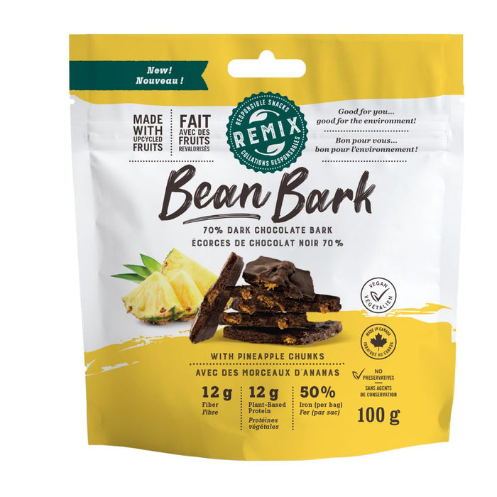 Bean Bark: Chocolate Snack with Pineapple Chunks