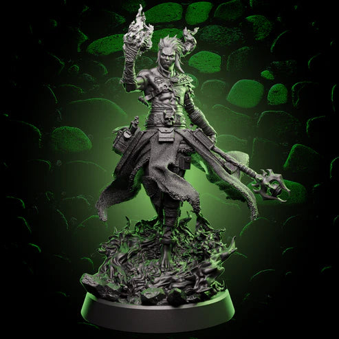 Helios Tabletop: Unprimed Elf Warlock | Staff | 5e