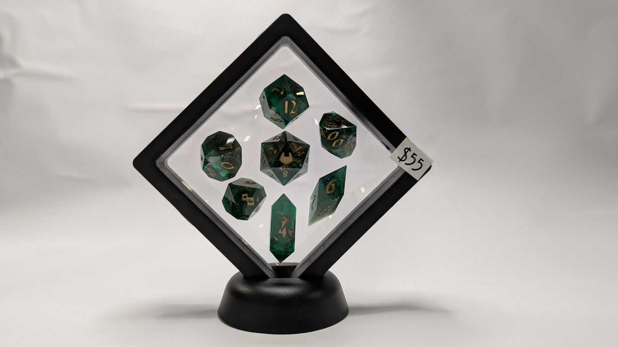 Dicetownn: Hand-crafted Sharp-Edge Resin Dice (Set of 7) - Fangorn