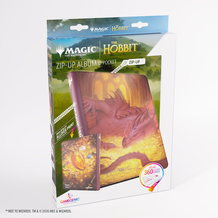 Gamegenic: Magic the Gathering: The Hobbit 18-Pocket Zip-Up Album - Smaug's Mox Amber