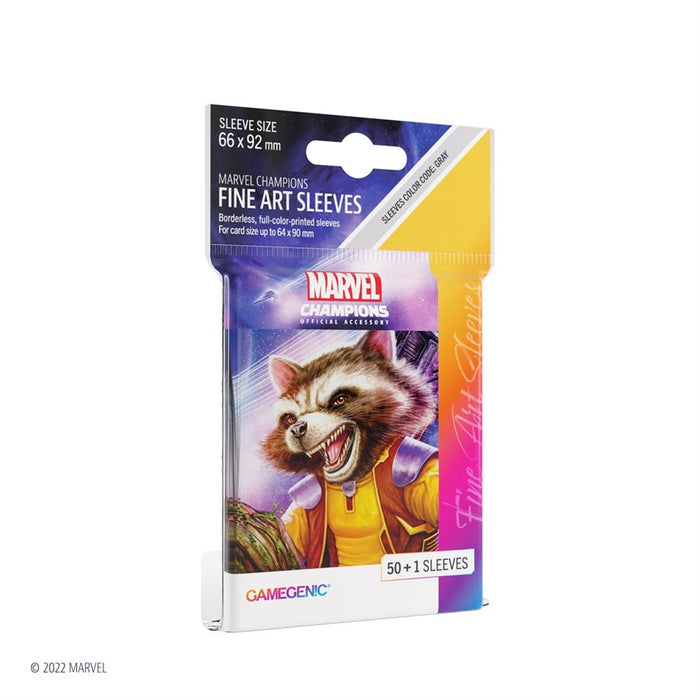 Gamegenic: Marvel Champions Fine Art Sleeves - Rocket Raccoon