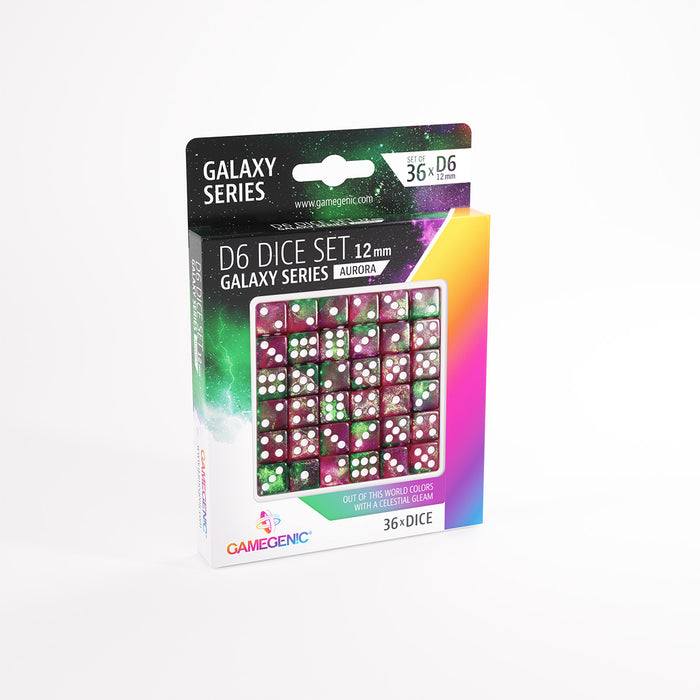 Gamegenic 36-Piece D6 Dice Set: Galaxy Series - Aurora