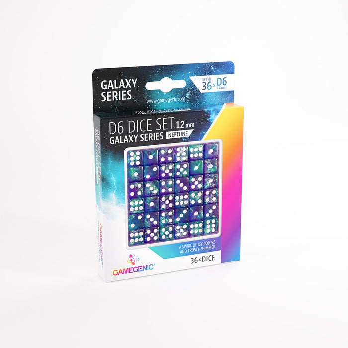 Gamegenic 36-Piece D6 Dice Set: Galaxy Series - Neptune