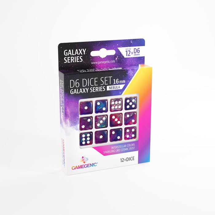 Gamegenic 12-Piece D6 Dice Set: Galaxy Series - Nebula
