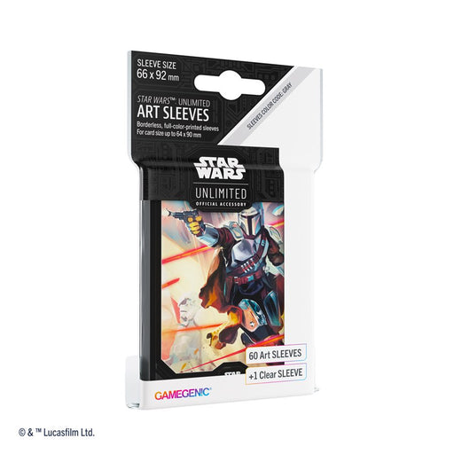 Gamegenic Star Wars: Unlimited Art Sleeves, 60 ct - Mandalorian LVLUP GAMES Gamegenic Star Wars: Unlimited Art Sleeves, 60 ct - Mandalorian LVLUP GAMES