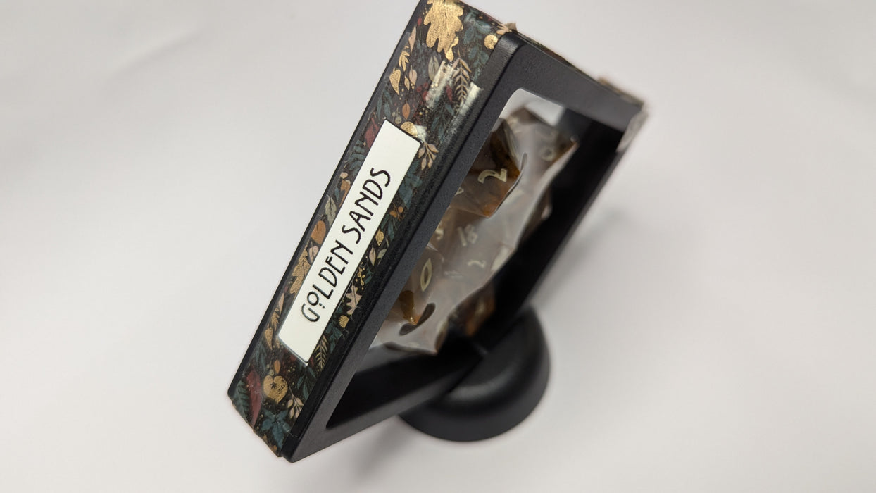Dicetownn: Hand-crafted Sharp-Edge Resin Dice (Set of 7) - Golden Sands
