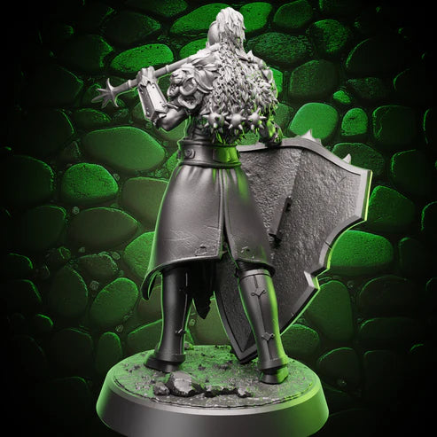 Helios Tabletop: Unprimed Human Paladin | Flail & Shield | 5e