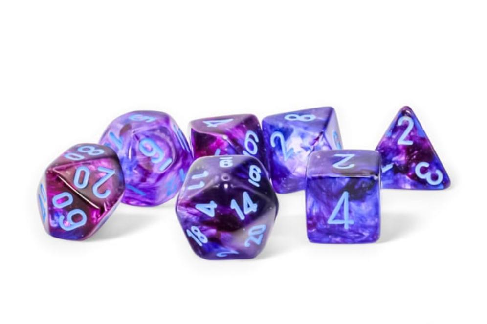 Chessex Mega-hedral 7-Die Set: Nebula - Nocturnal/Blue Luminary