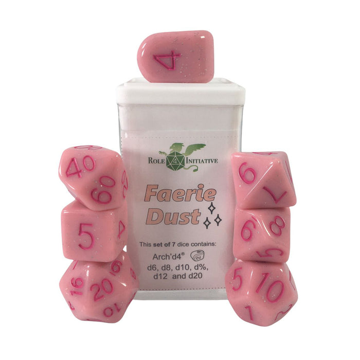 Role 4 Initiative Set of 7 Dice with Arch'D4: Faerie Dust