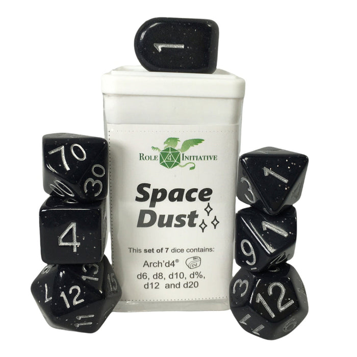 Role 4 Initiative Set of 7 Dice with Arch'D4: Space Dust