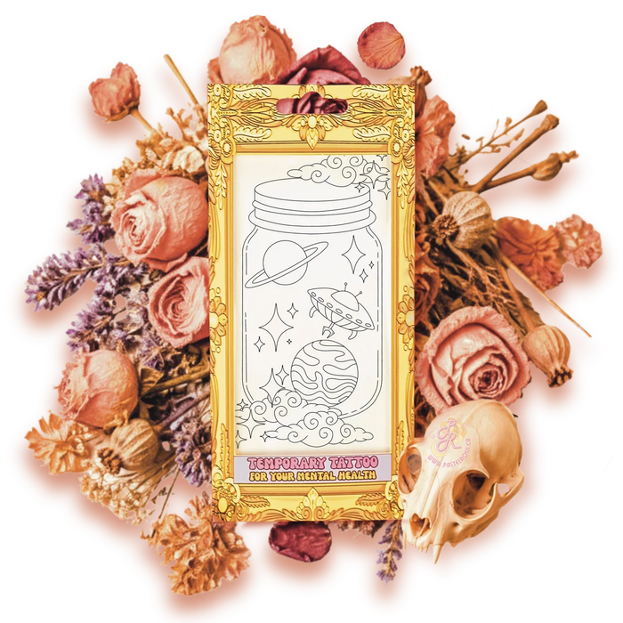 Mindful Ink: Colour-In Temporary Tattoo - Pocket Universe