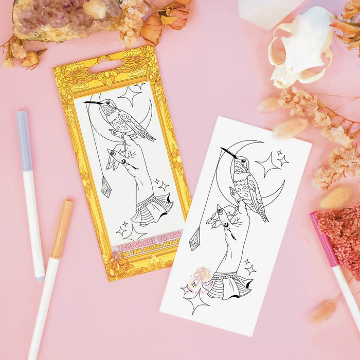 Mindful Ink: Colour-In Temporary Tattoo - The Visiter