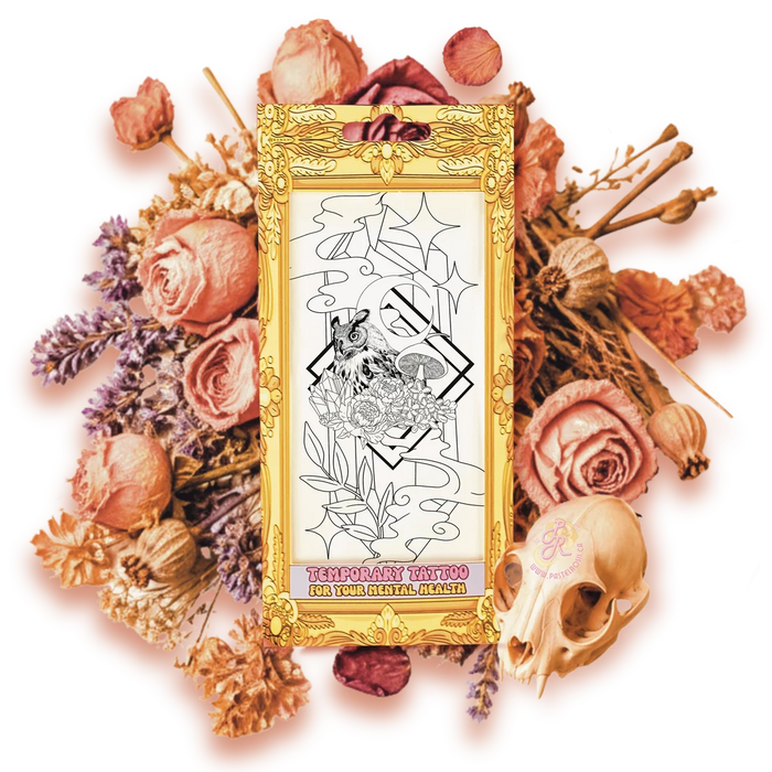 Mindful Ink: Colour-In Temporary Tattoo - Dreaming in Dusk