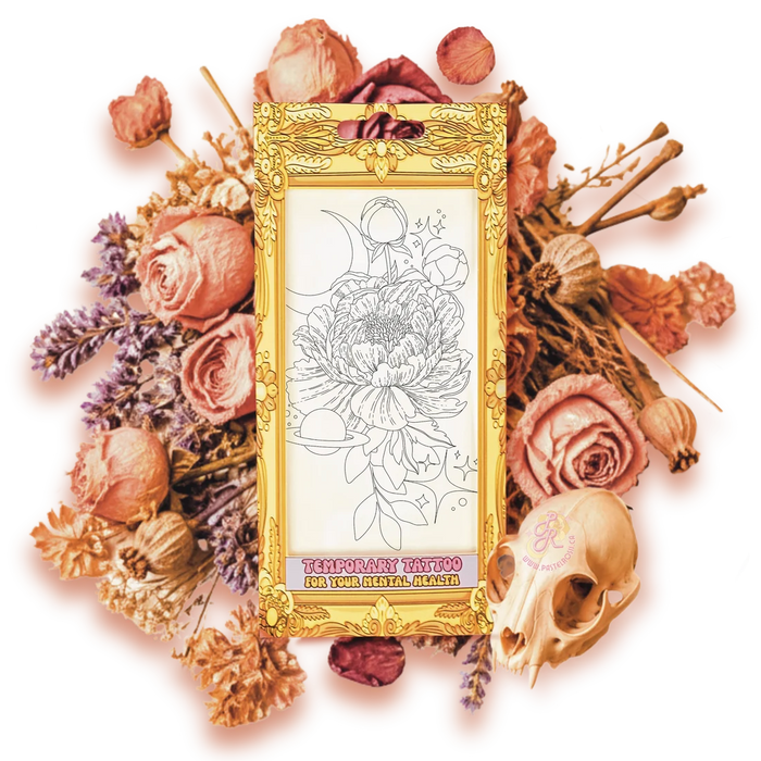 Mindful Ink: Colour-In Temporary Tattoo - Blooming Planet