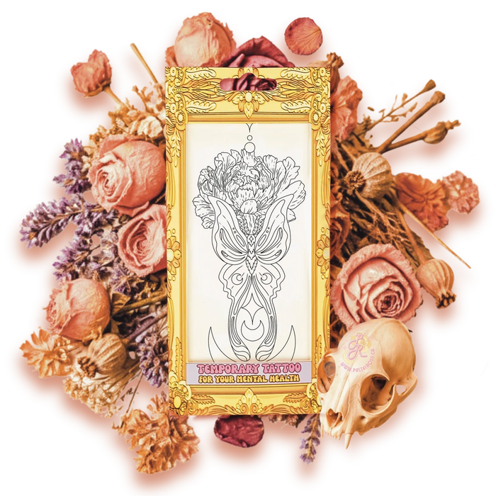 Mindful Ink: Colour-In Temporary Tattoo - Petals & Phases