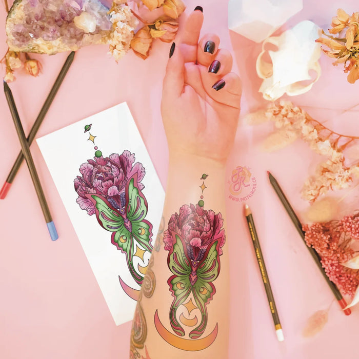 Mindful Ink: Colour-In Temporary Tattoo - Petals & Phases