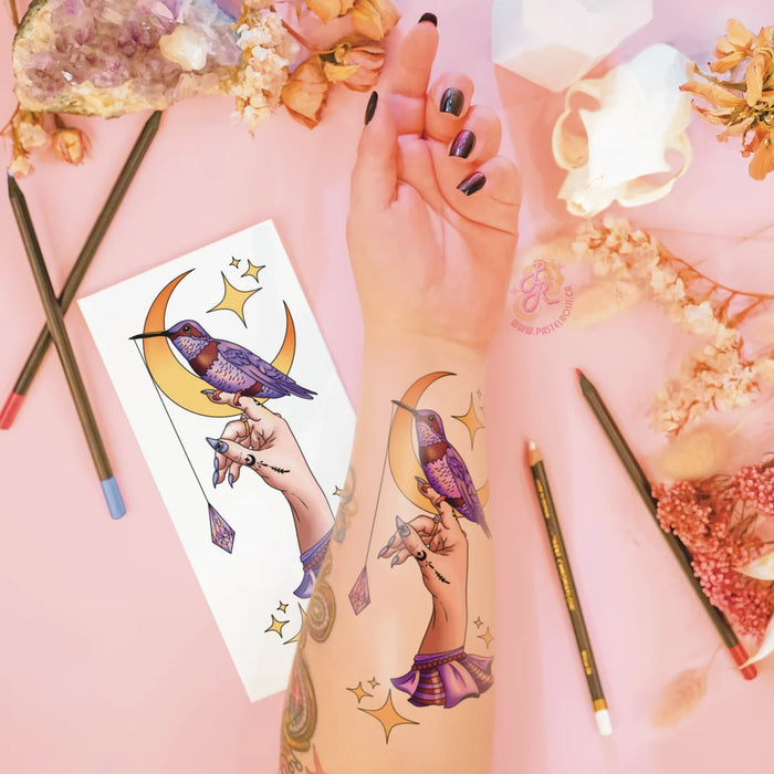Mindful Ink: Colour-In Temporary Tattoo - The Visiter