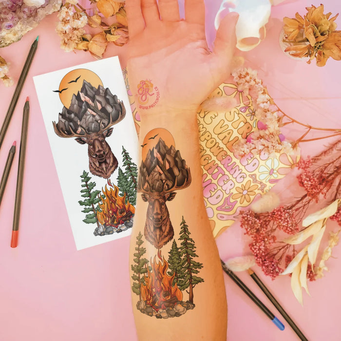 Mindful Ink: Colour-In Temporary Tattoo - Wandering Echoes