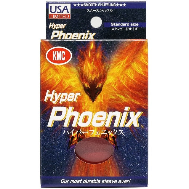 KMC Card Barrier - 100ct Standard Hyper Phoenix Matte Sleeves - Red