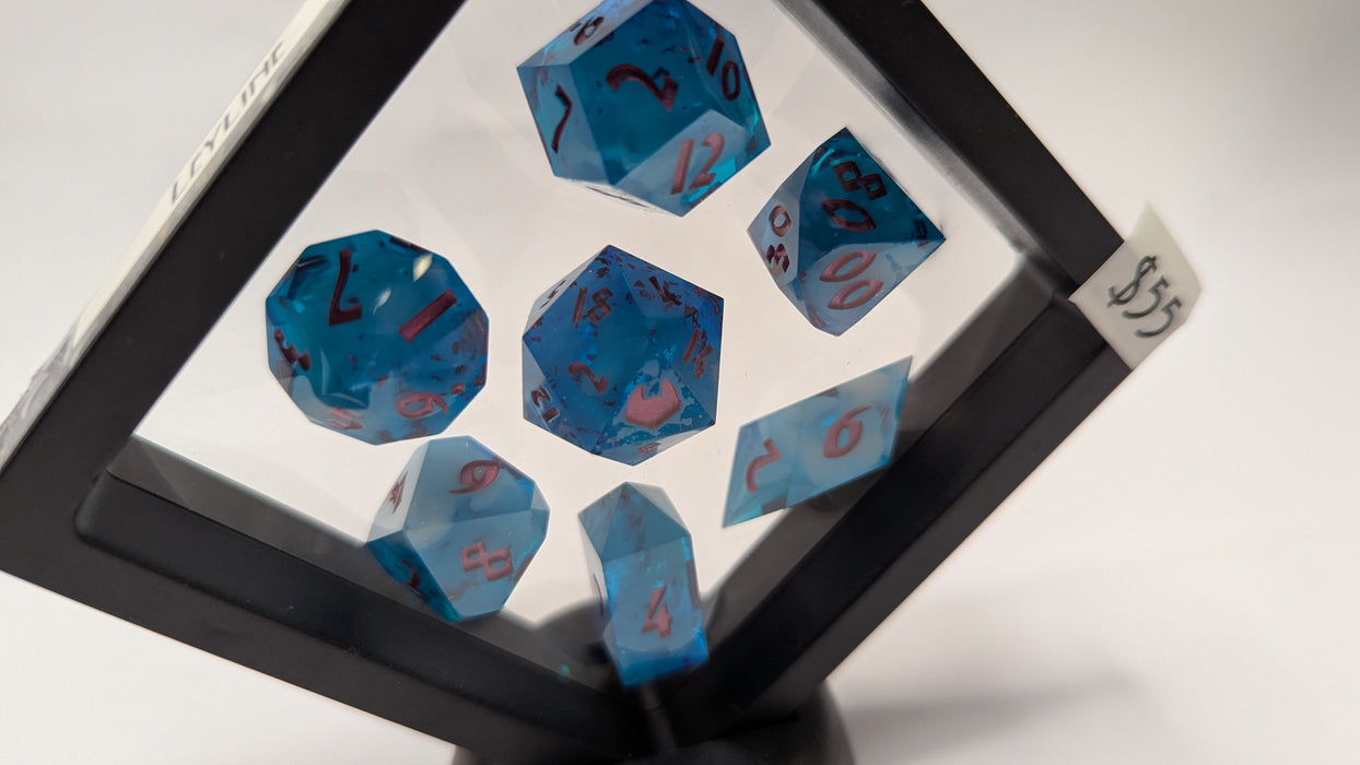 Dicetownn: Hand-crafted Sharp-Edge Resin Dice (Set of 7) - Leyline