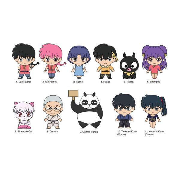 Ranma 1/2 3D Foam Bag Clip Blind Pack - Series 1