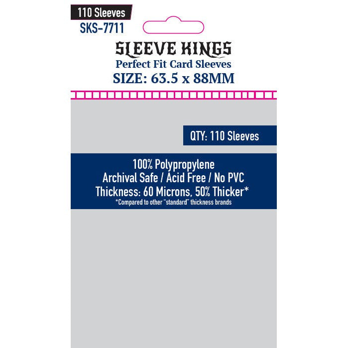 Sleeve Kings: "Perfect Fit" 63.5mm x 88mm, 110ct Clear